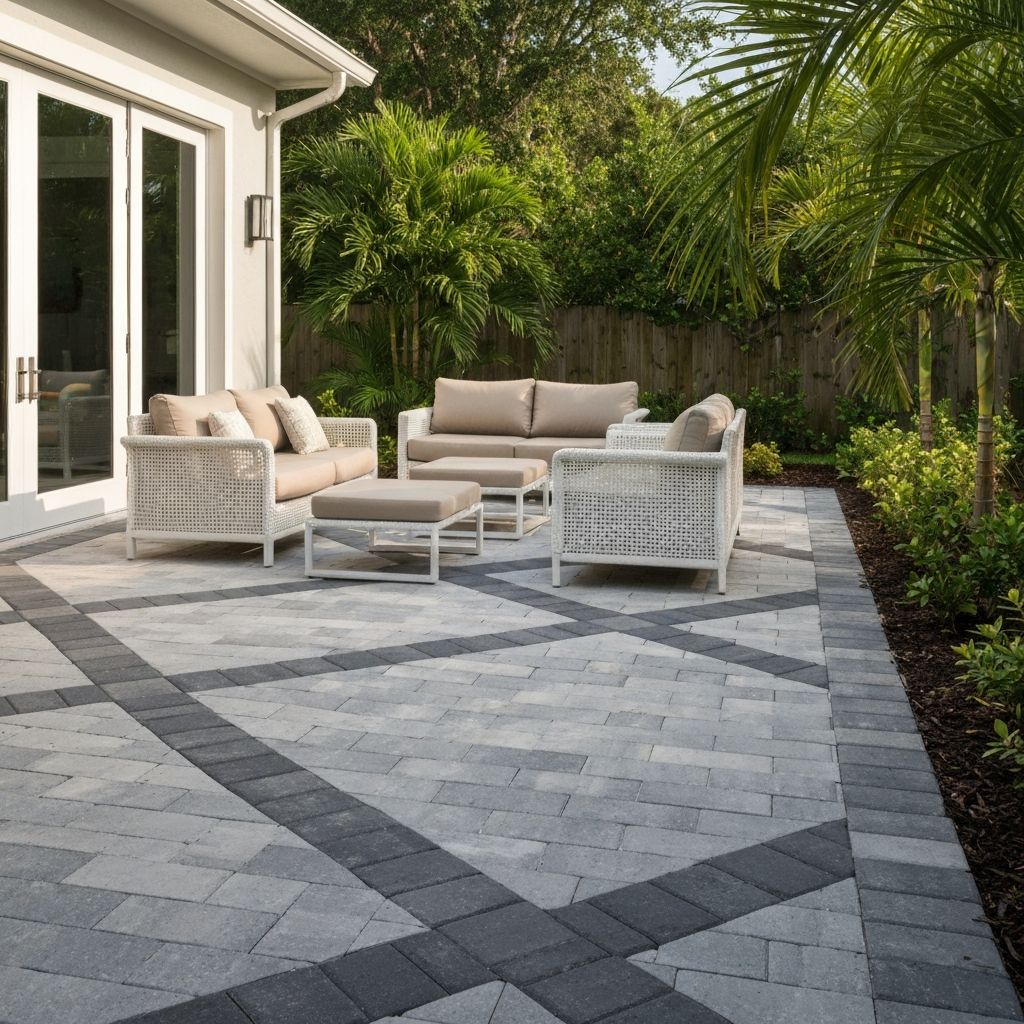 Beautiful paver patio installation Jacksonville Florida